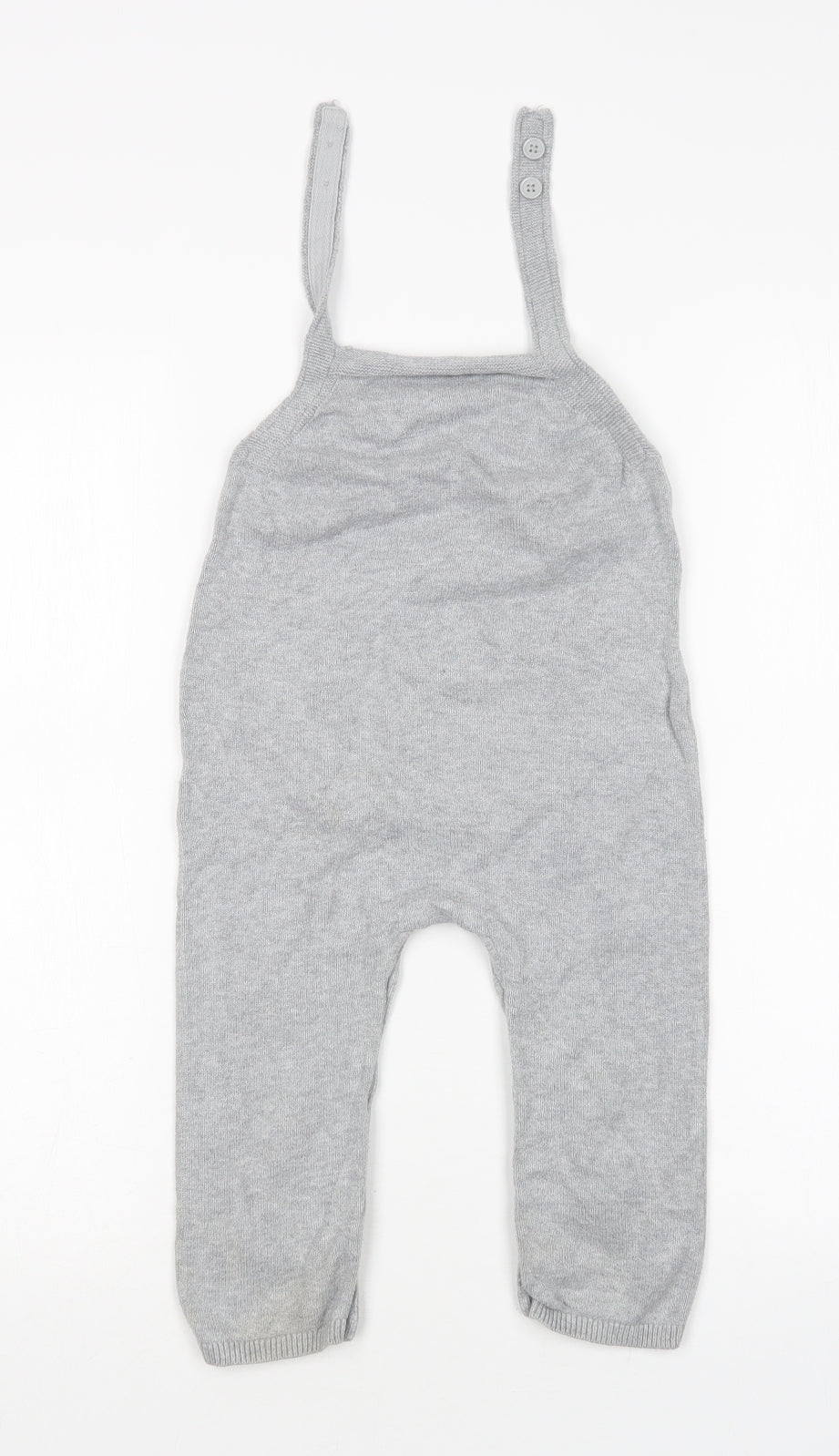 TU Boys Grey  Cotton Dungaree One-Piece Size 18-24 Months