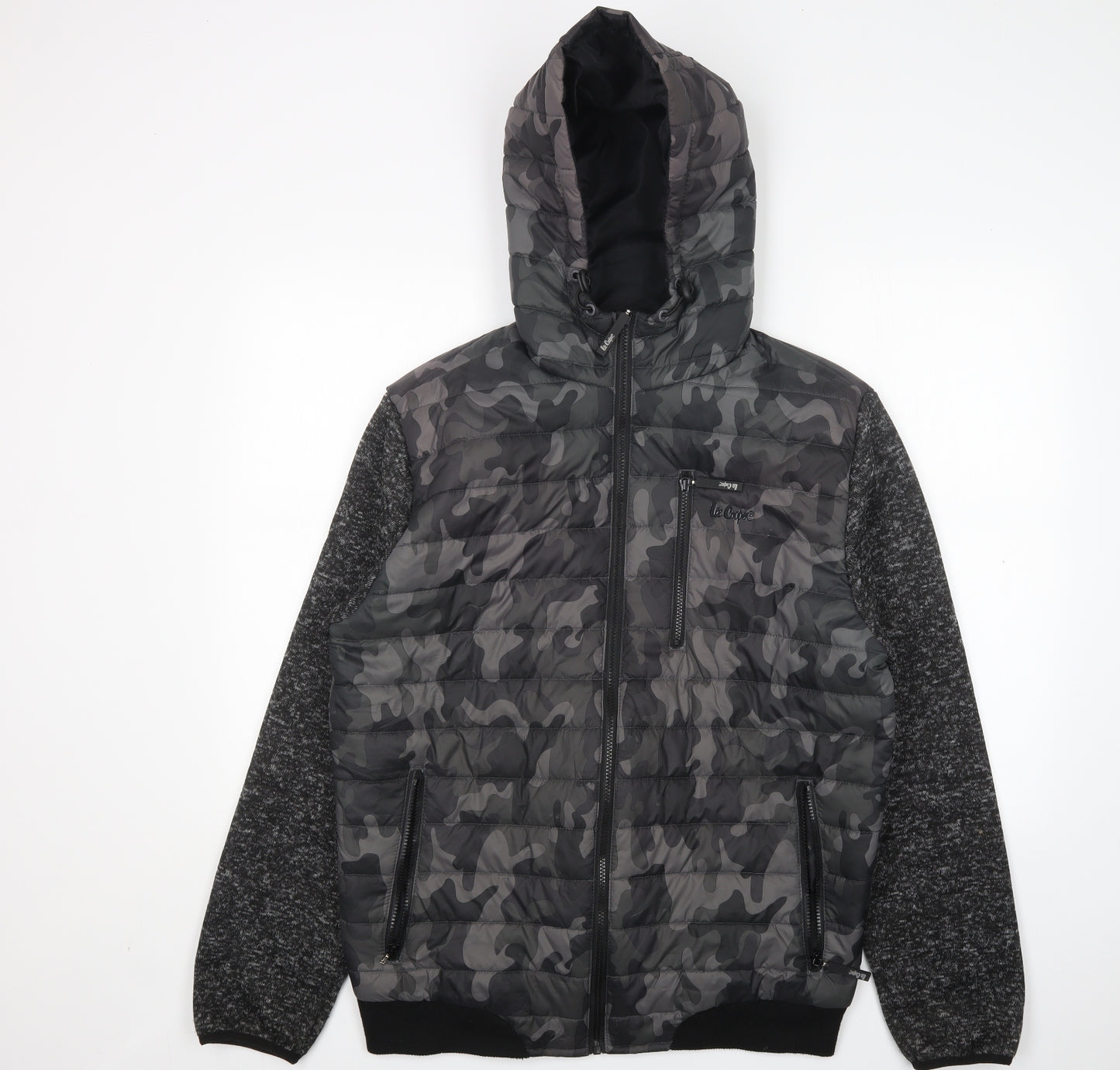 Lee Cooper Mens Multicoloured Camouflage  Puffer Jacket Coat Size XL
