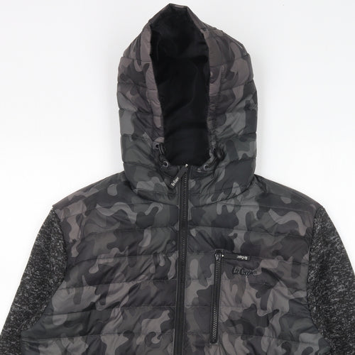 Lee Cooper Mens Multicoloured Camouflage  Puffer Jacket Coat Size XL