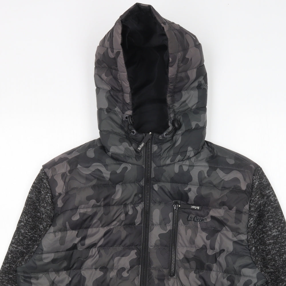 Lee Cooper Mens Multicoloured Camouflage  Puffer Jacket Coat Size XL