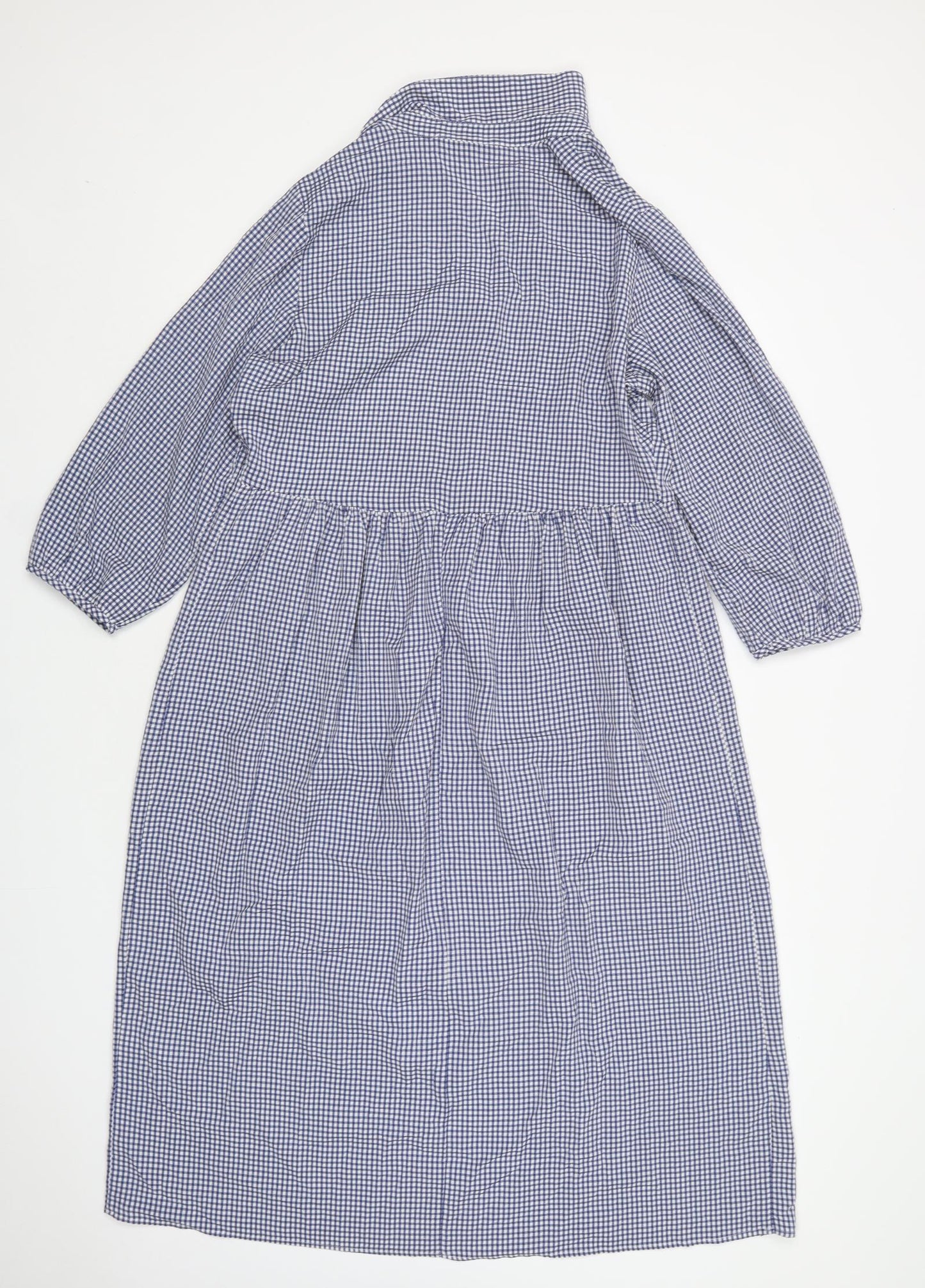 TU Womens Multicoloured Check Viscose A-Line  Size 12  Collared