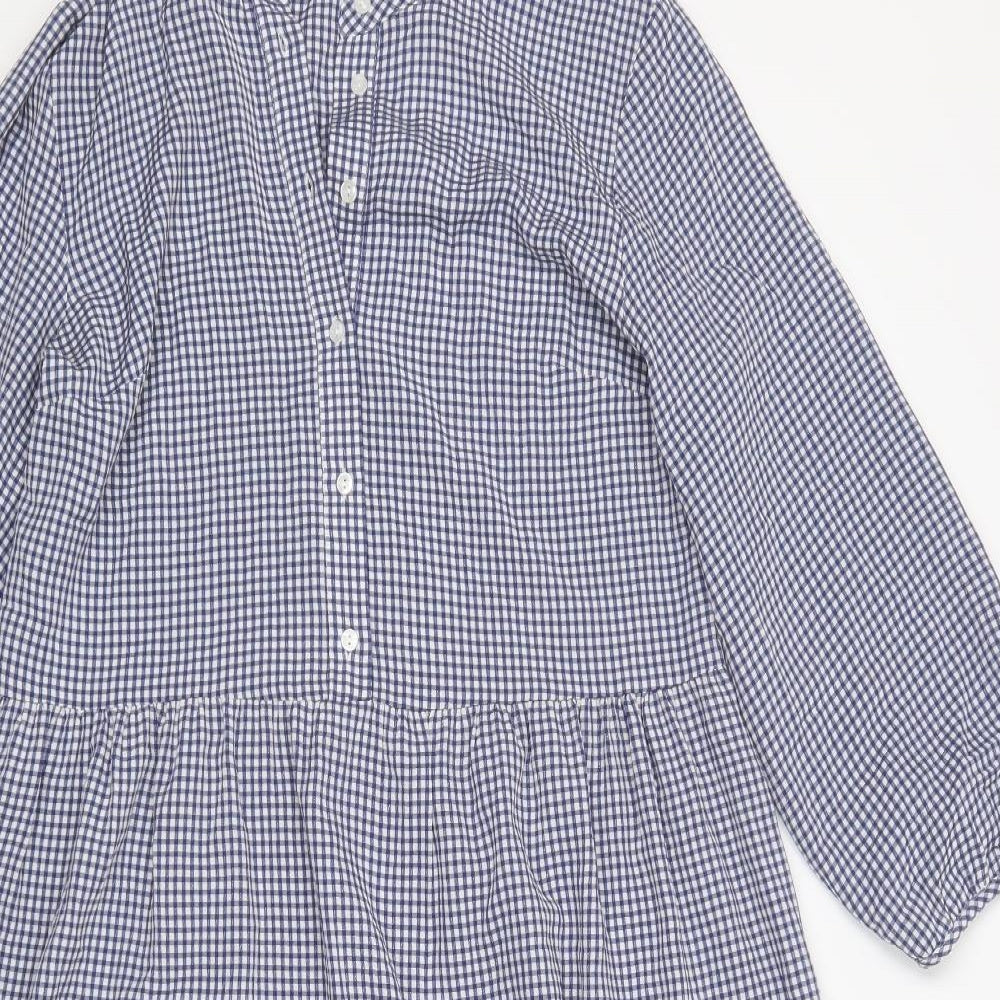 TU Womens Multicoloured Check Viscose A-Line  Size 12  Collared