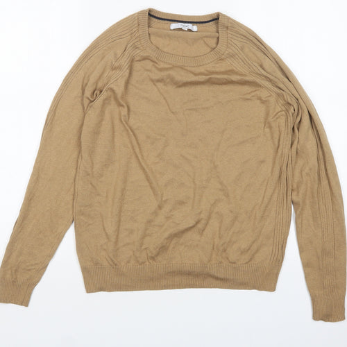 NEXT Womens Beige Round Neck  Polyester Pullover Jumper Size M