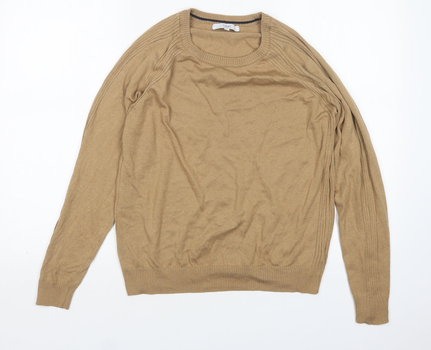 NEXT Womens Beige Round Neck  Polyester Pullover Jumper Size M