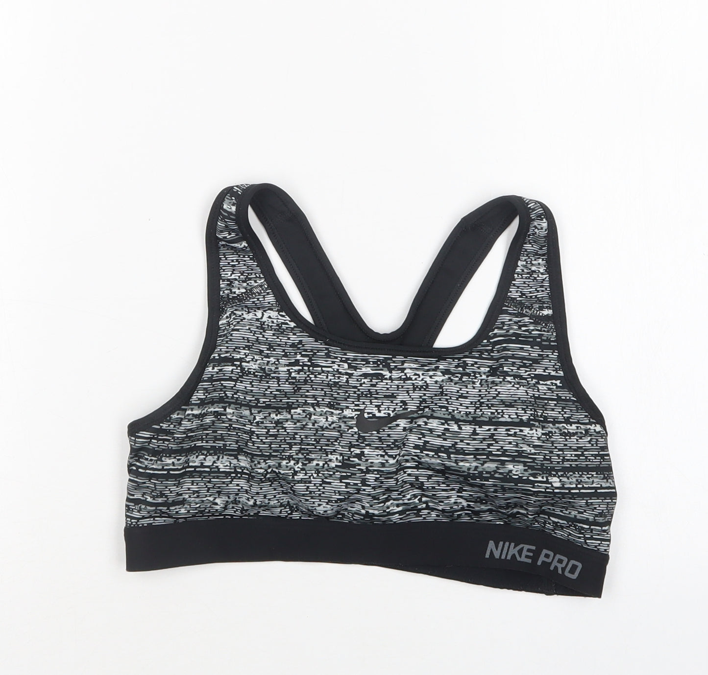 Nike Womens Grey  Polyester Cropped Tank Size L Round Neck
