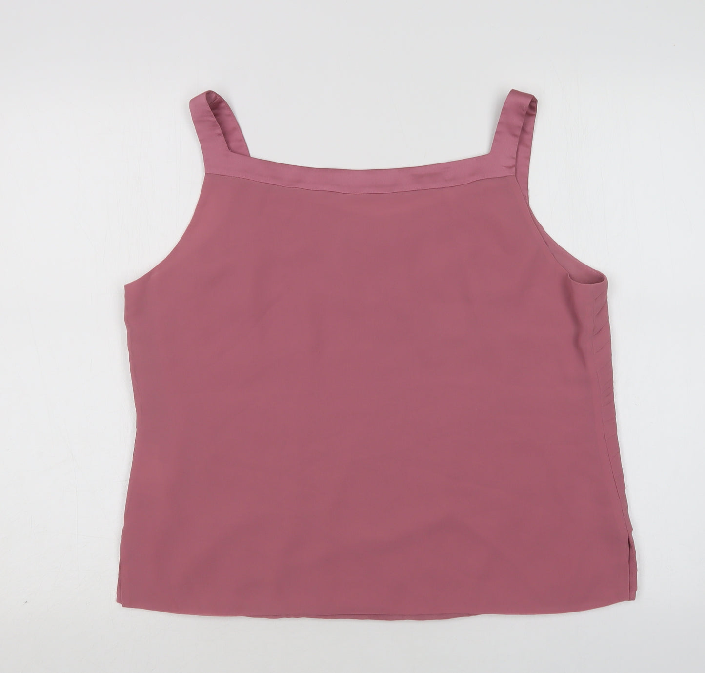 Jacques Vert Womens Pink  Polyester Basic Blouse Size 16 V-Neck