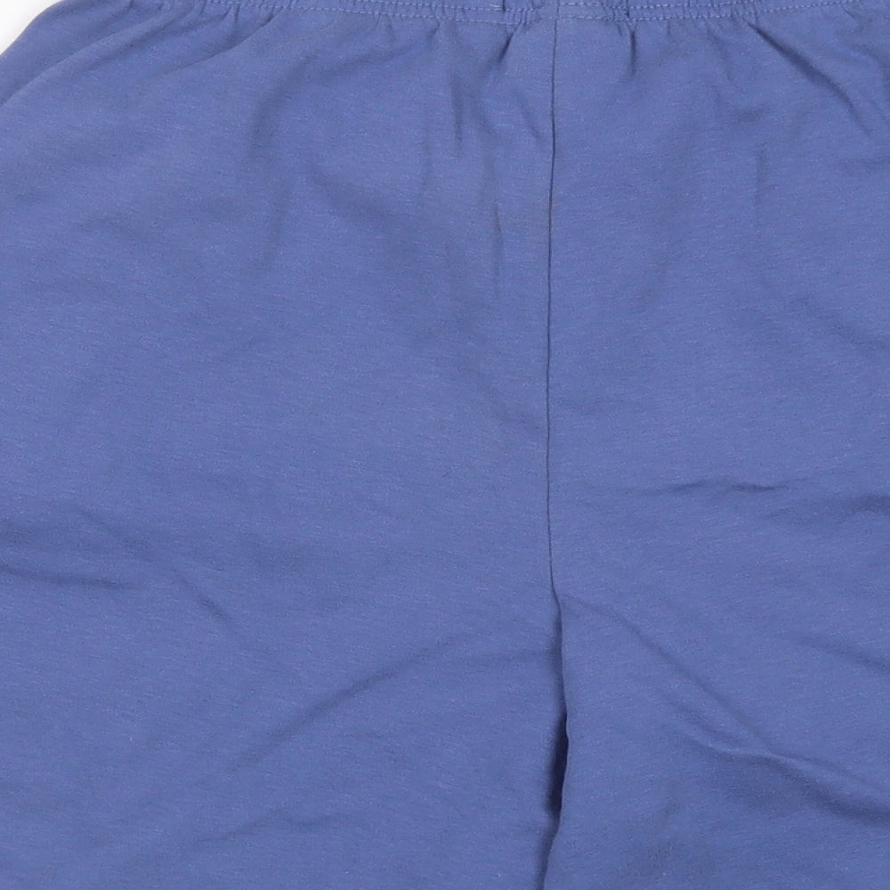 Lands End  Womens Blue  Cotton Sweat Shorts Size M L8 in Regular