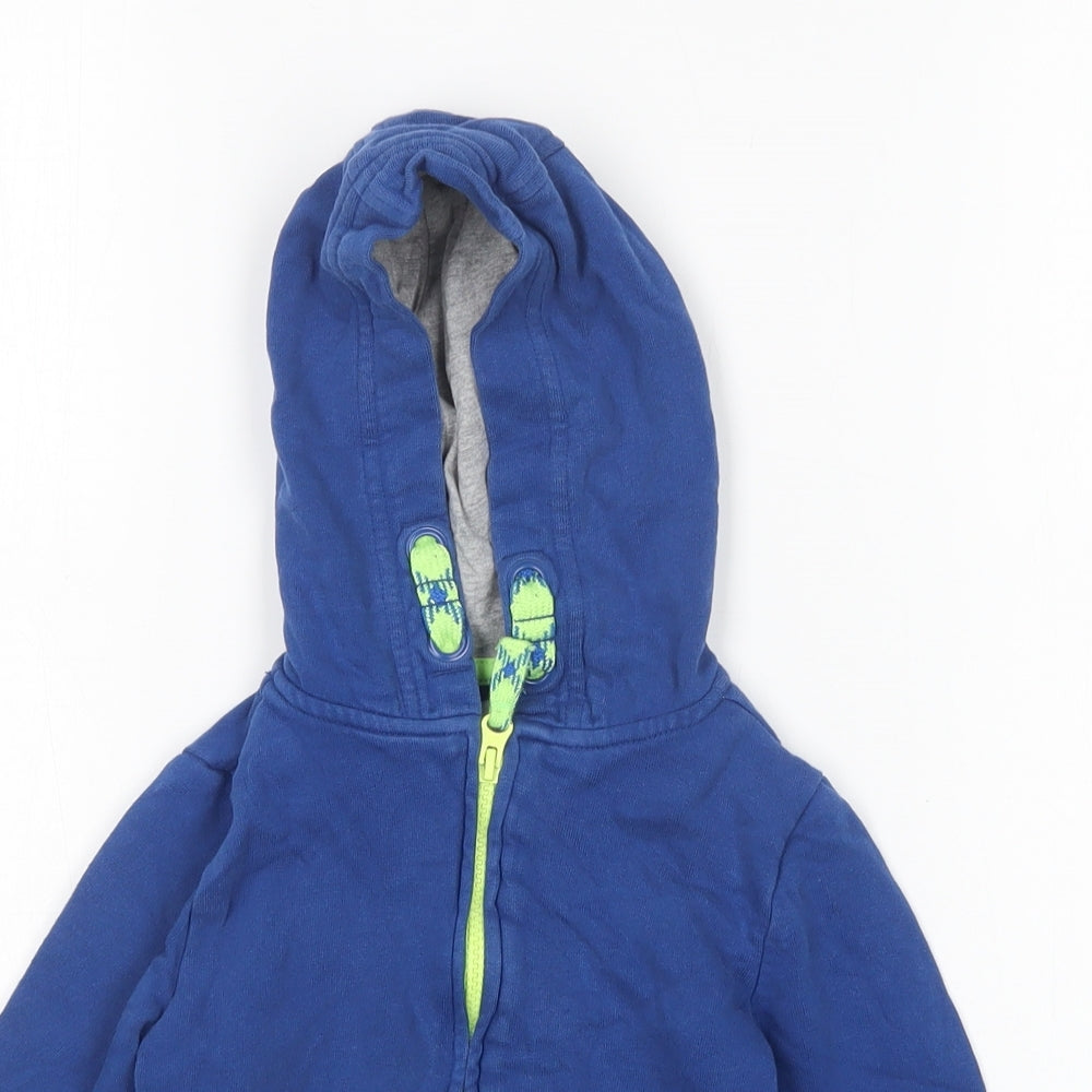 F&F Boys Blue  Cotton Full Zip Hoodie Size 3-4 Years
