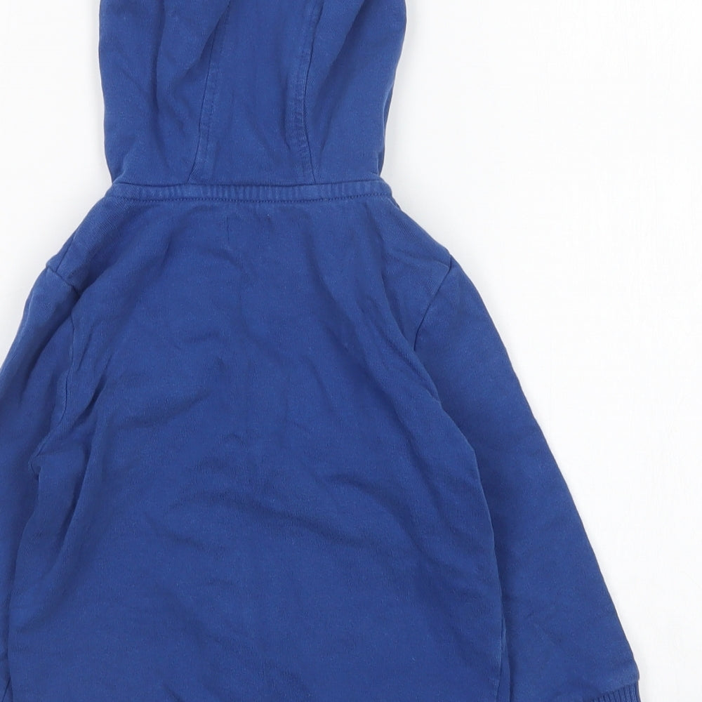 F&F Boys Blue  Cotton Full Zip Hoodie Size 3-4 Years