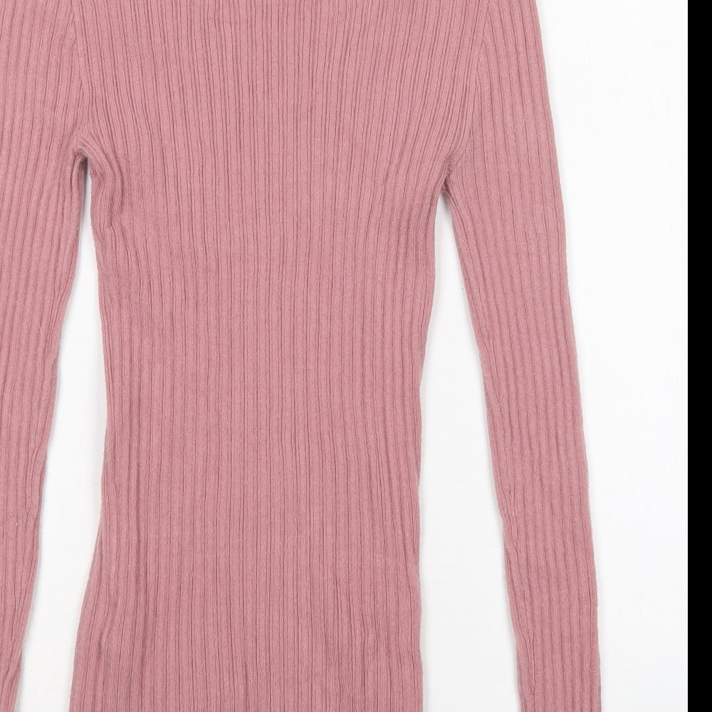 Atmosphere Womens Pink Round Neck  Viscose Pullover Jumper Size 12