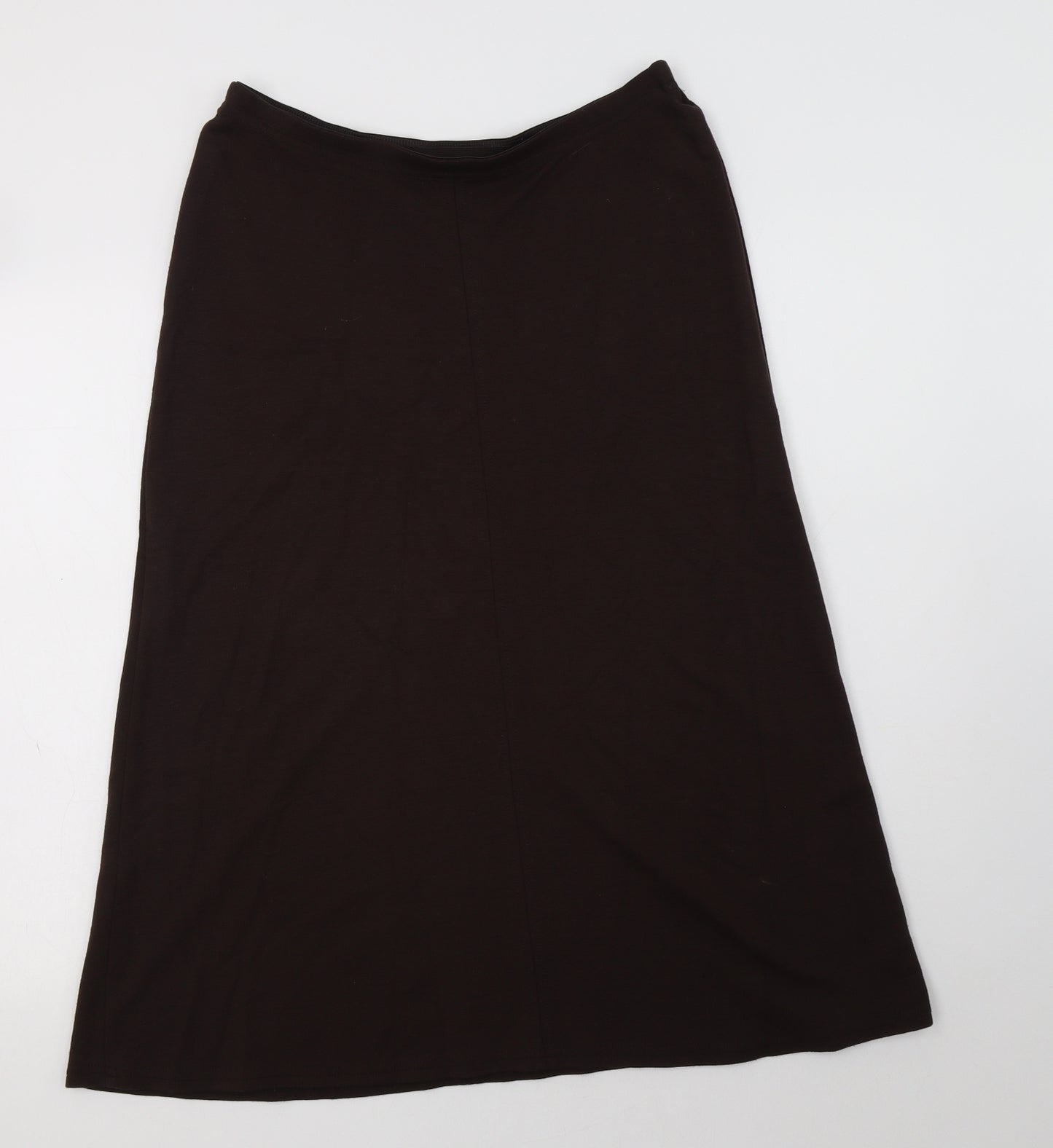 M&S Womens Beige  Viscose A-Line Skirt Size 16