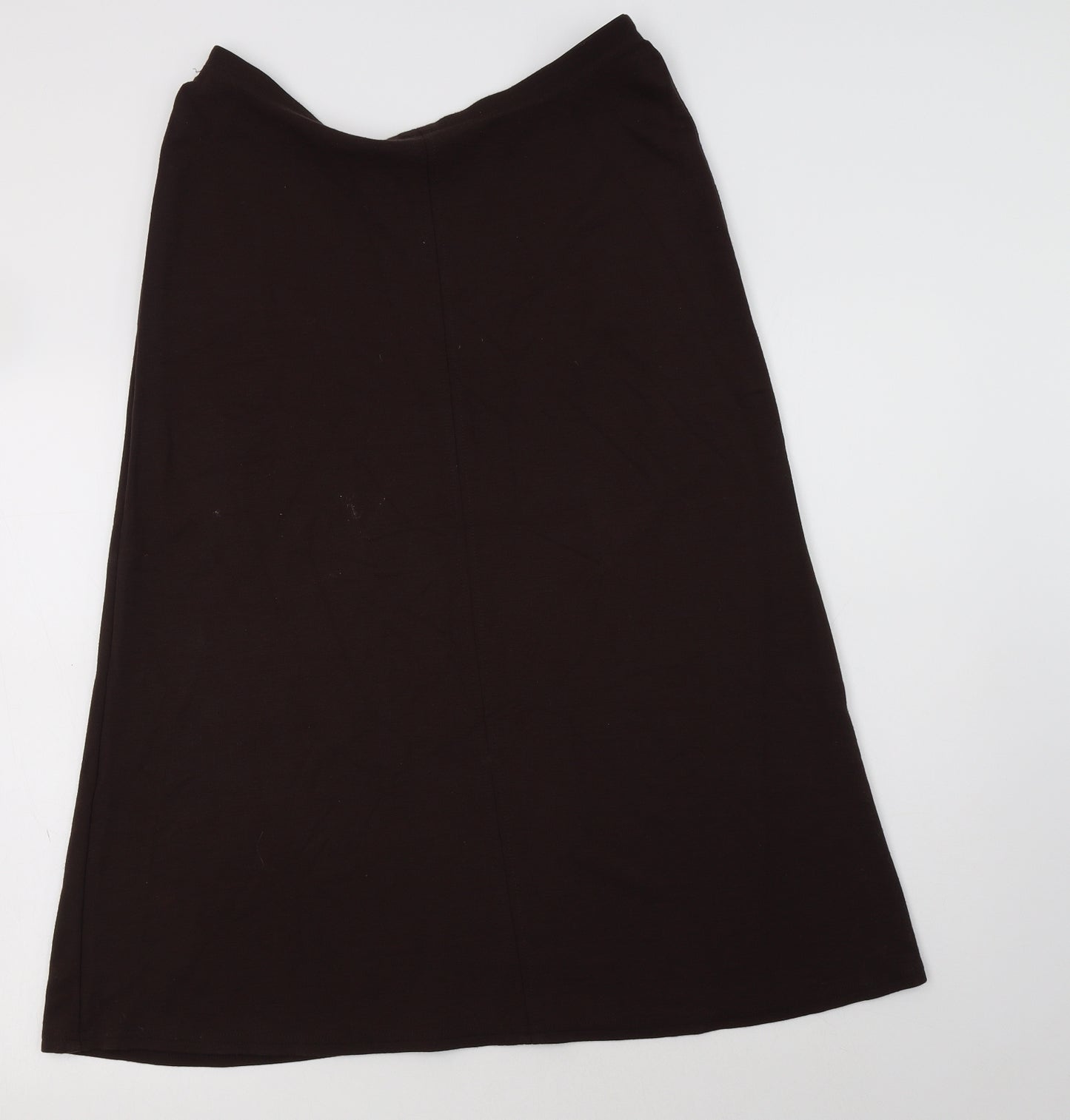 M&S Womens Beige  Viscose A-Line Skirt Size 16