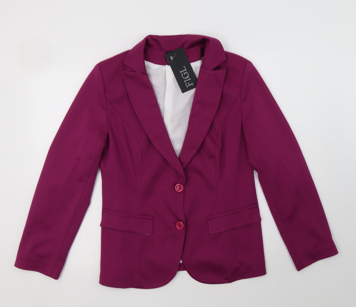 FIGL Womens Purple   Jacket Blazer Size M  Button