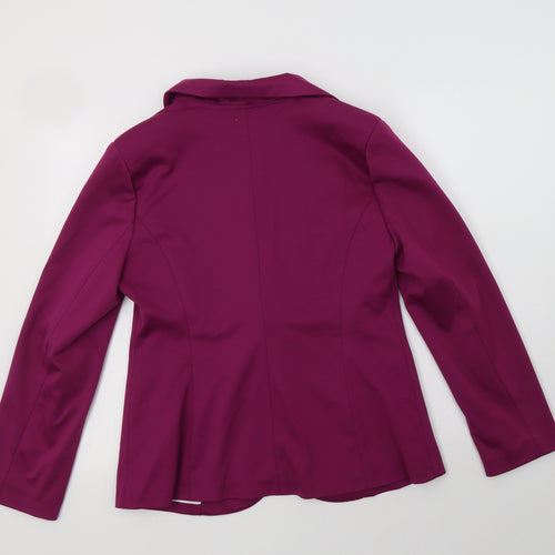 FIGL Womens Purple   Jacket Blazer Size M  Button