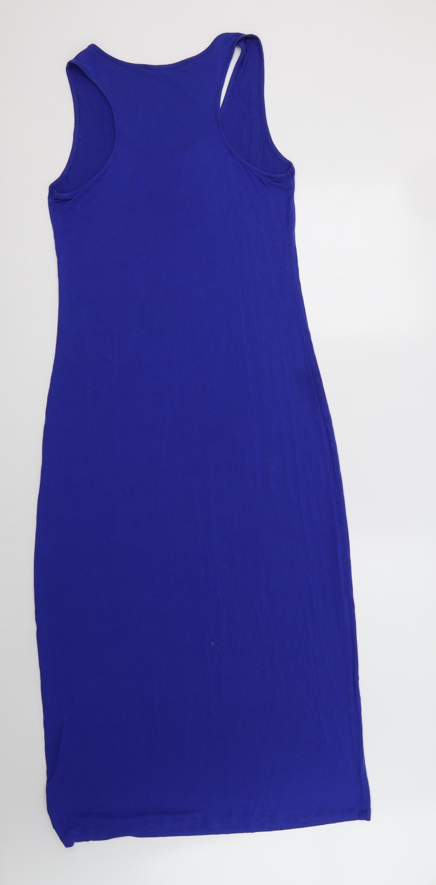 Very Womens Blue  Viscose Maxi  Size 12  Scoop Neck