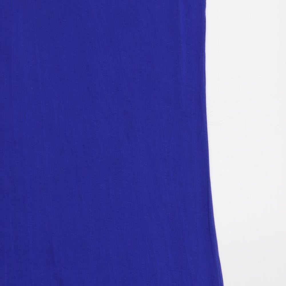 Very Womens Blue  Viscose Maxi  Size 12  Scoop Neck