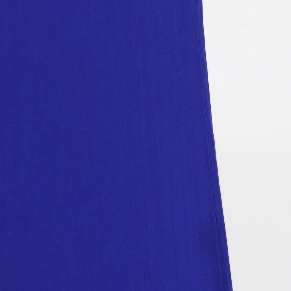 Very Womens Blue  Viscose Maxi  Size 12  Scoop Neck