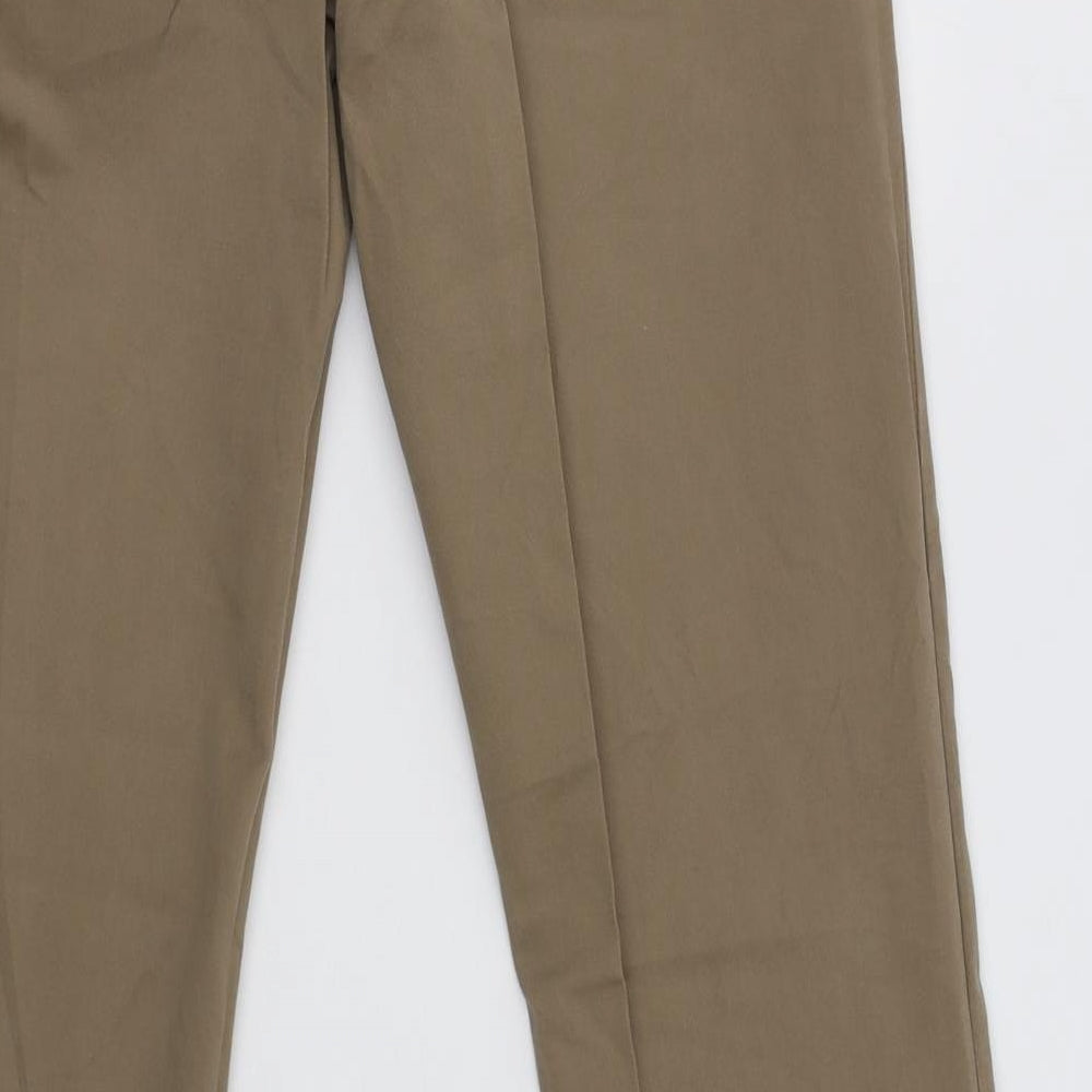 JACK & JONES Mens Beige  Cotton Chino Trousers Size 34 L36 in Regular Button