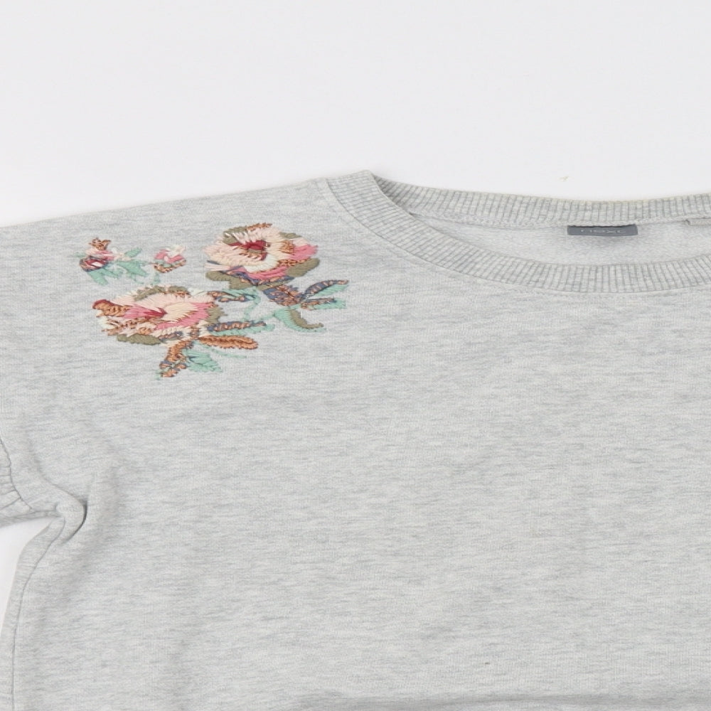 NEXT Girls Grey  Cotton Pullover Sweatshirt Size 12 Years