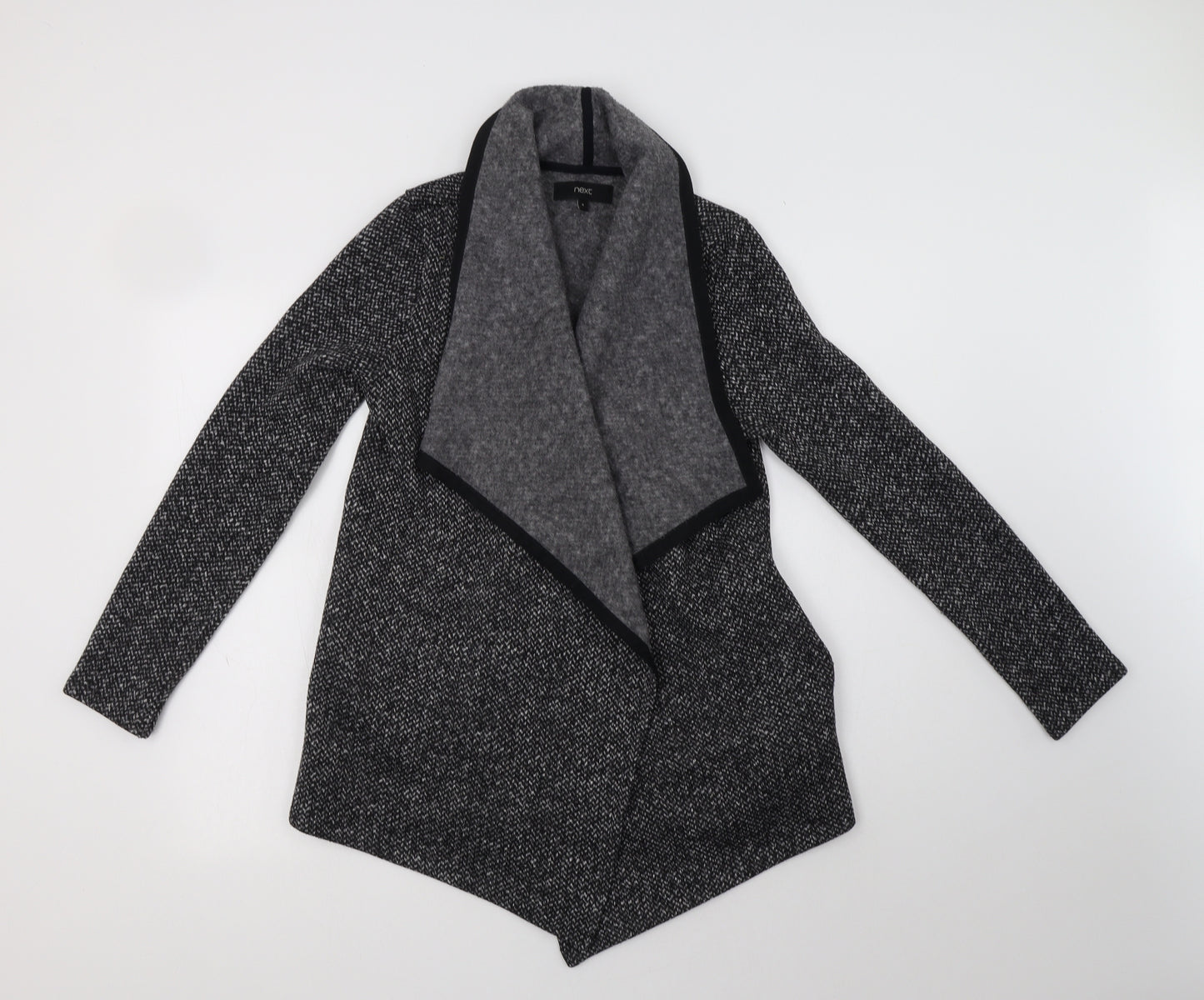 NEXT Womens Grey Herringbone  Jacket Coatigan Size 8
