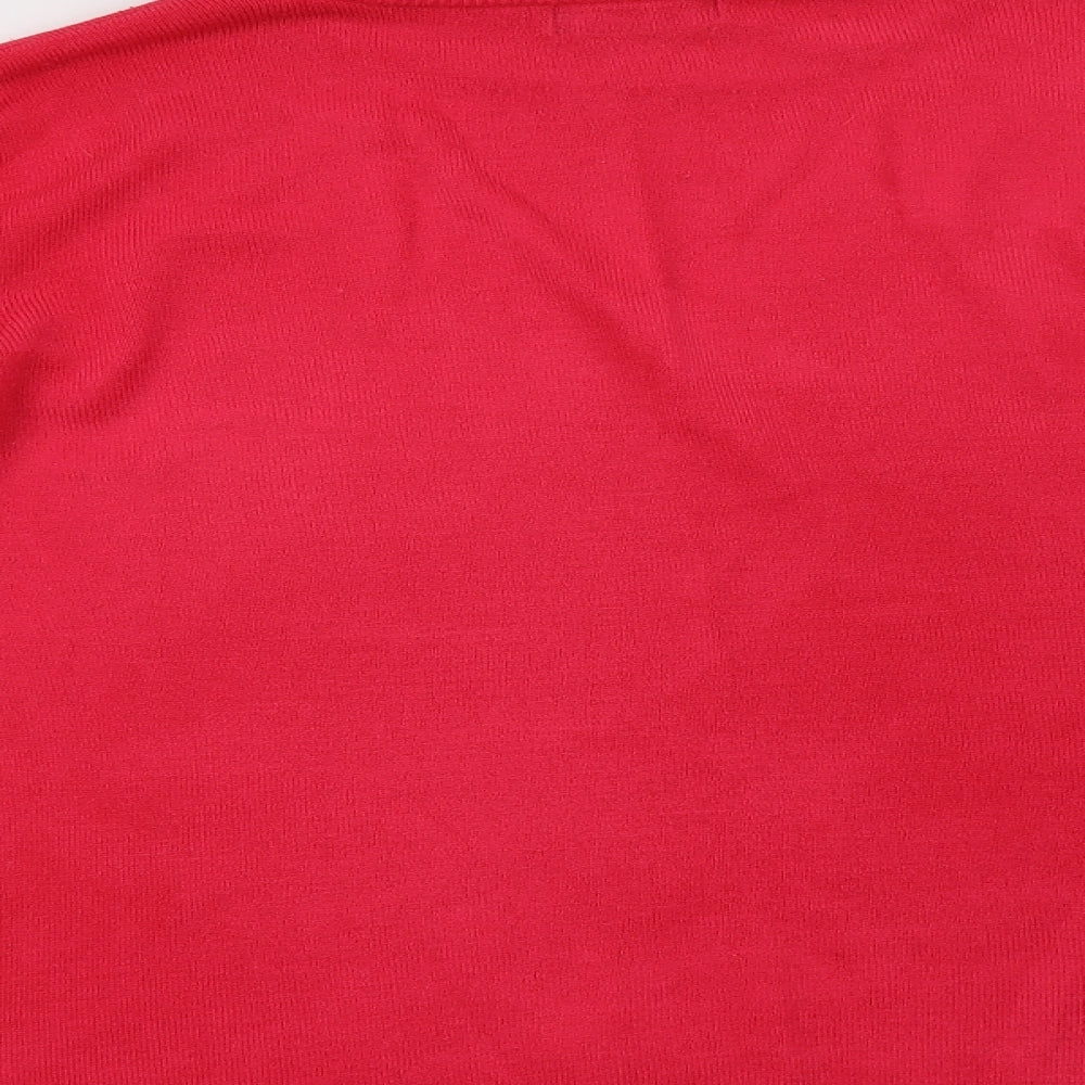 BM Womens Pink Mock Neck  Acrylic Pullover Jumper Size M