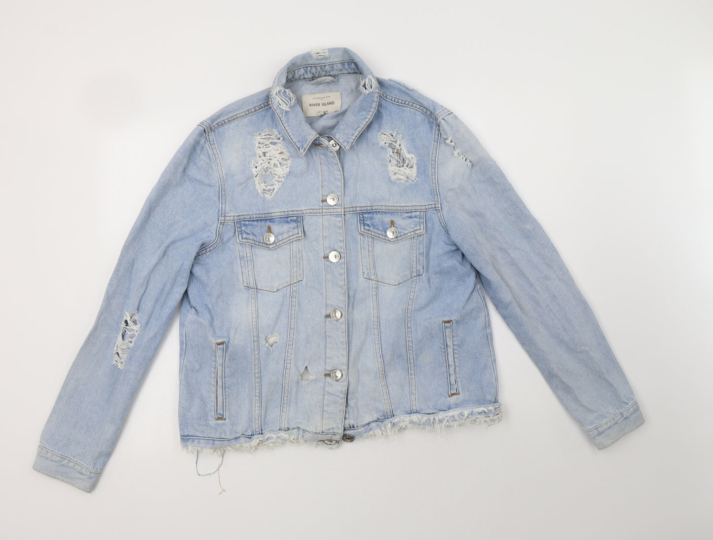 River Island Womens Blue   Jacket  Size 16  Button