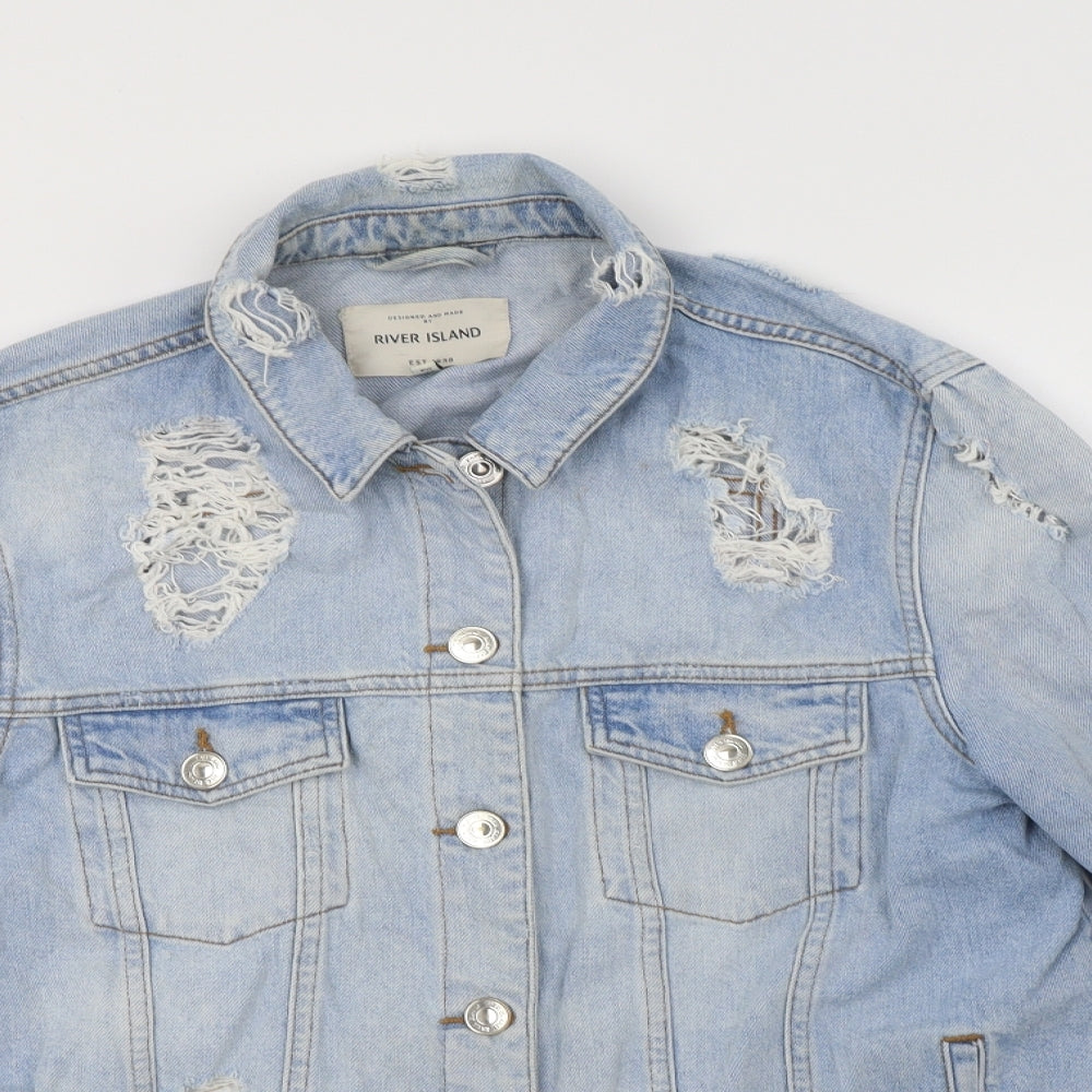 River Island Womens Blue   Jacket  Size 16  Button