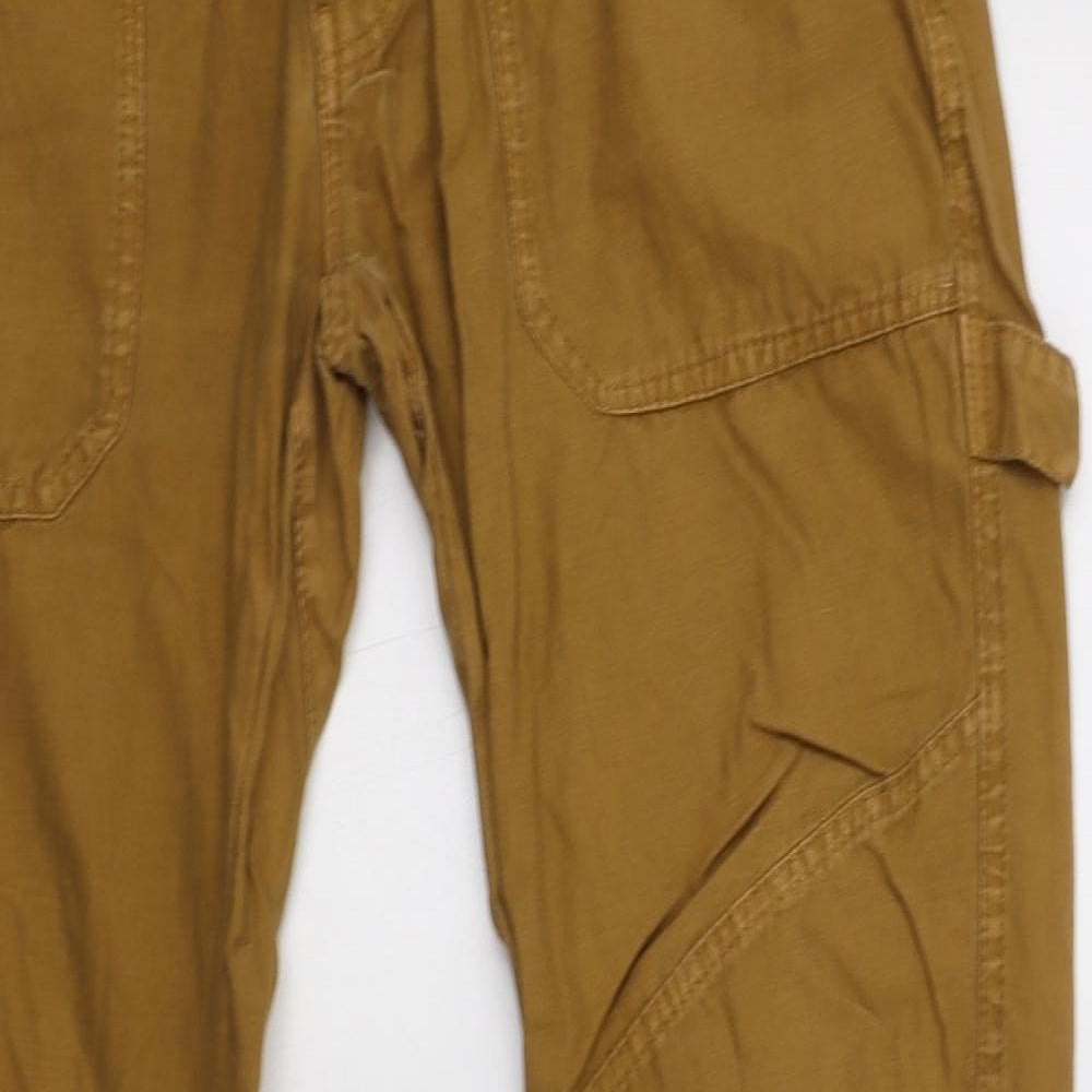 Primark Mens Beige  Cotton Cargo Trousers Size 36 L32 in Regular Button