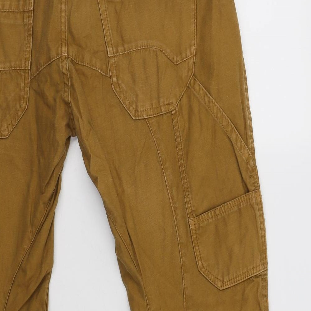 Primark Mens Beige  Cotton Cargo Trousers Size 36 L32 in Regular Button