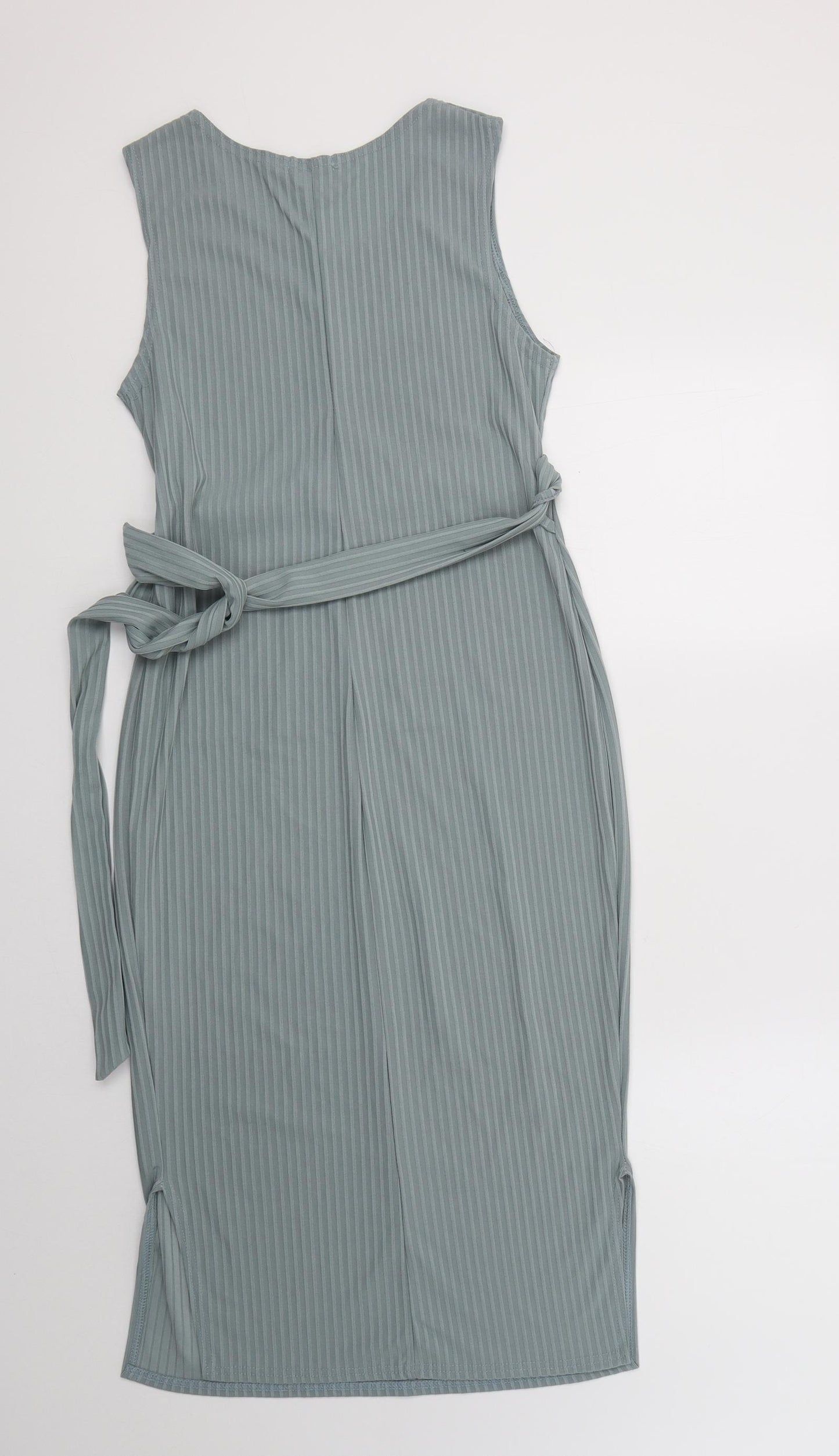 Boohoo Womens Green  Polyester Bodycon  Size 10  Crew Neck
