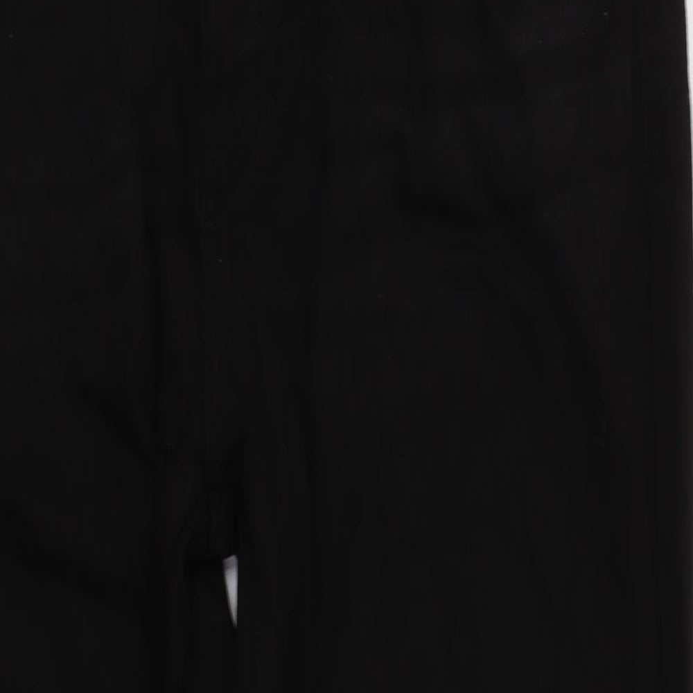 Boohoo Man Mens Black  Cotton Straight Jeans Size 40 L32 in Regular Button