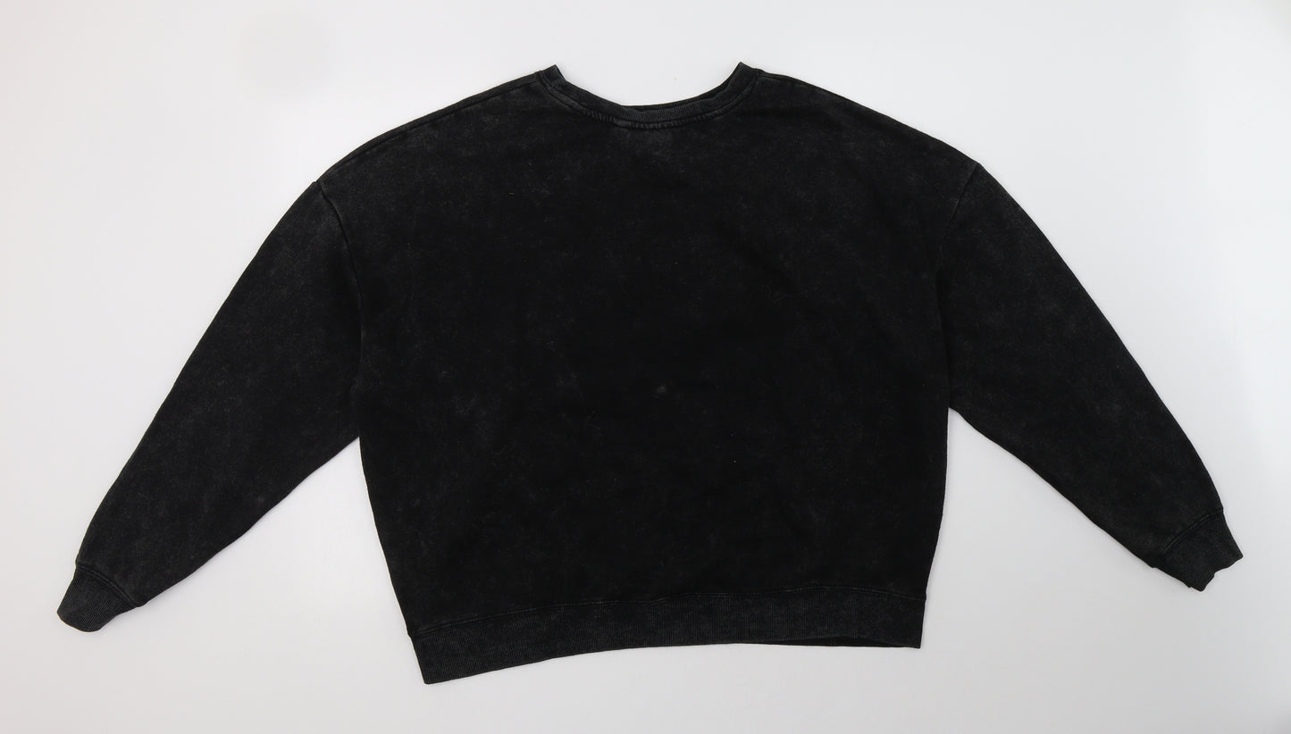 Primark Womens Black  Cotton Pullover Sweatshirt Size XL   - Friends