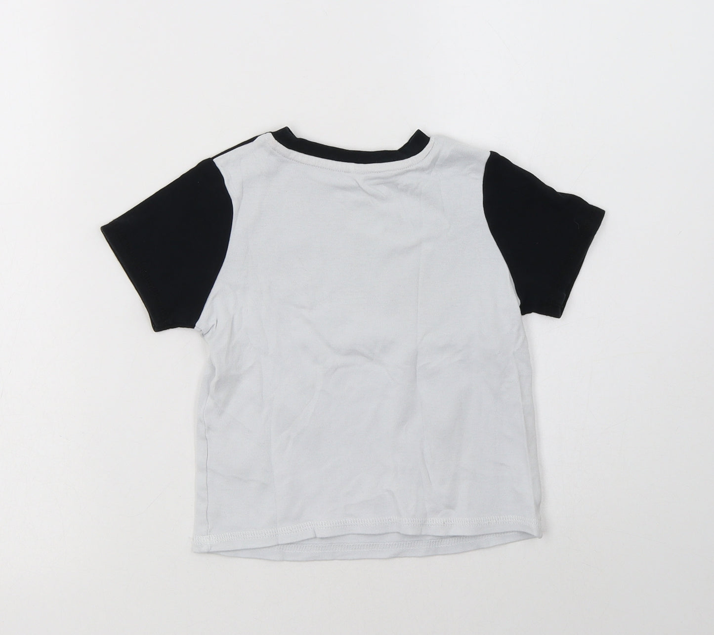 George Boys Grey Colourblock Cotton Basic T-Shirt Size 3-4 Years Crew Neck  - Marvel