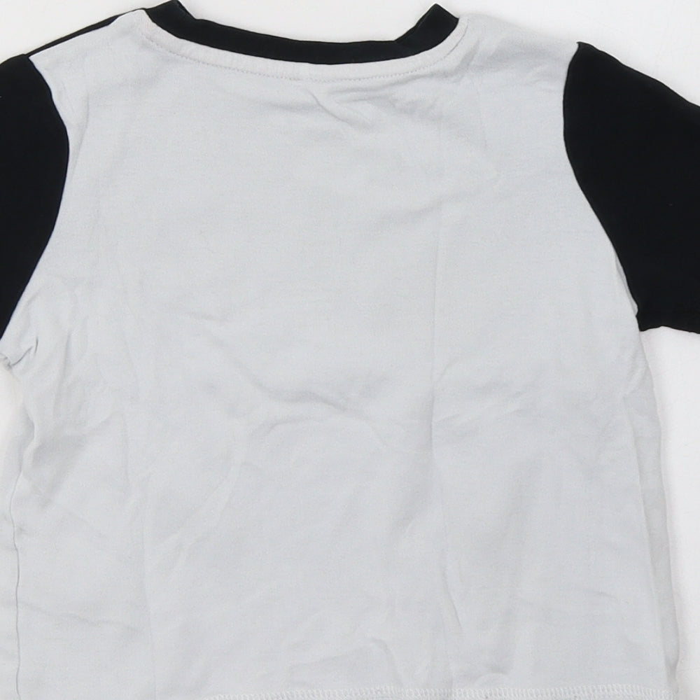 George Boys Grey Colourblock Cotton Basic T-Shirt Size 3-4 Years Crew Neck  - Marvel