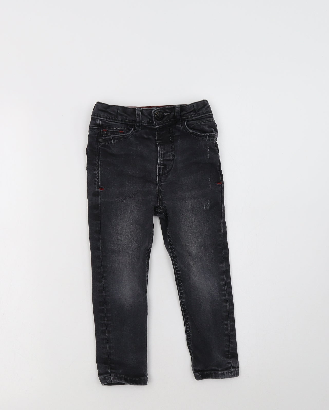 George Boys Grey  Cotton Skinny Jeans Size 3-4 Years  Regular Button