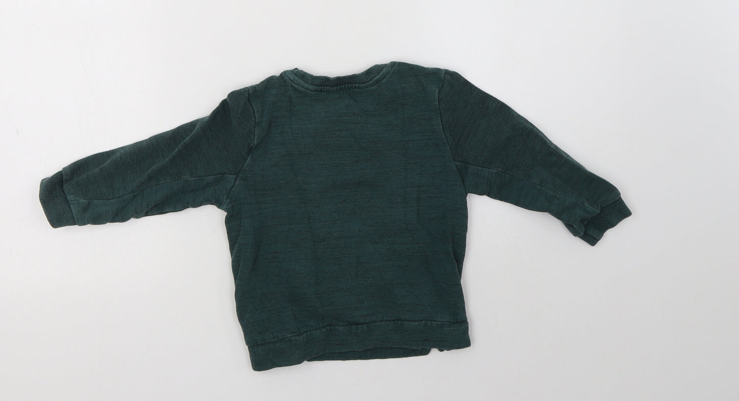 George Girls Green  Cotton Pullover Sweatshirt Size 3-4 Years   - Fun