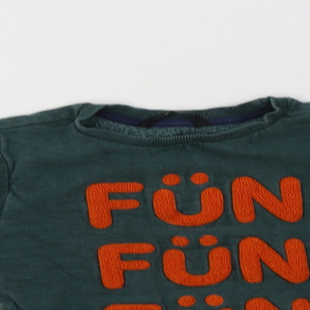 George Girls Green  Cotton Pullover Sweatshirt Size 3-4 Years   - Fun