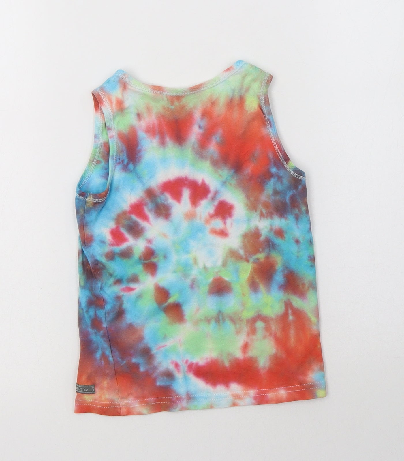 NEXT Girls Multicoloured Batik Cotton Basic Tank Size 5-6 Years Round Neck