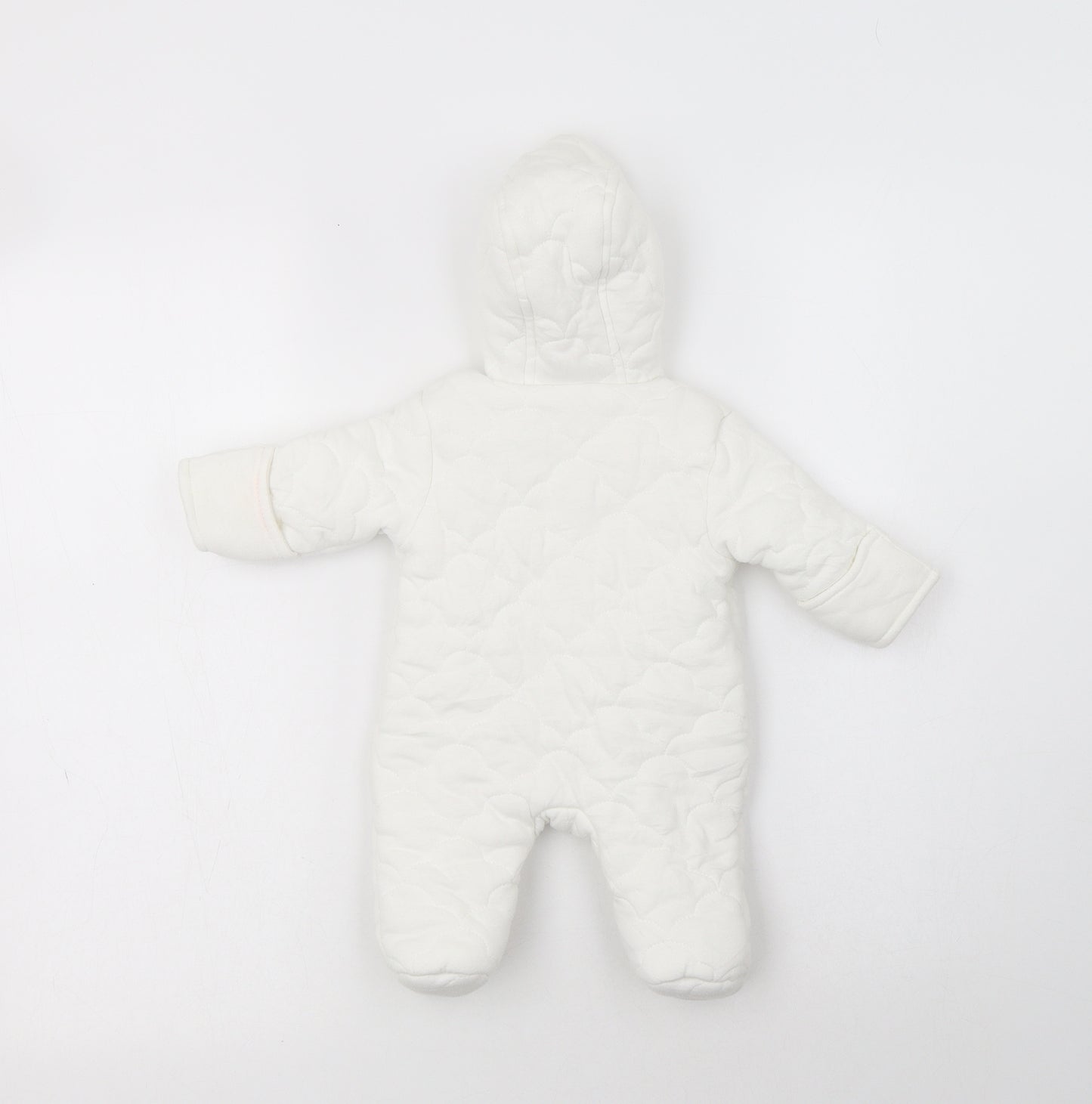 George Baby White    Snowsuit Size 0-3 Months   Snap