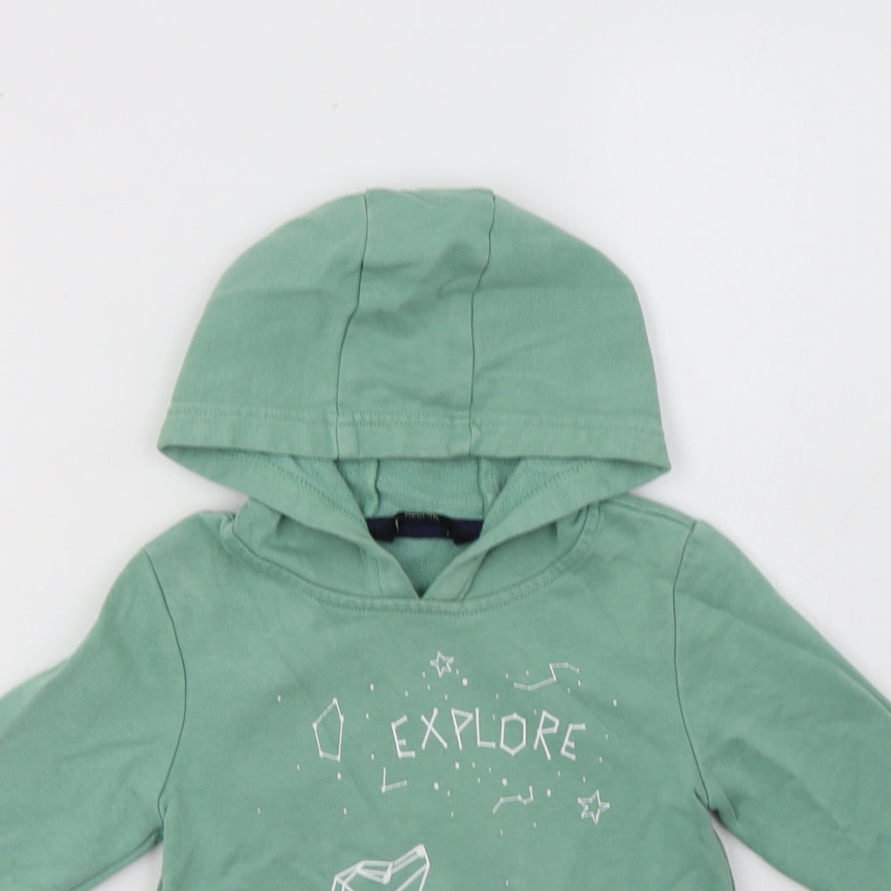 George Girls Green  Cotton Pullover Hoodie Size 3-4 Years   - Explore