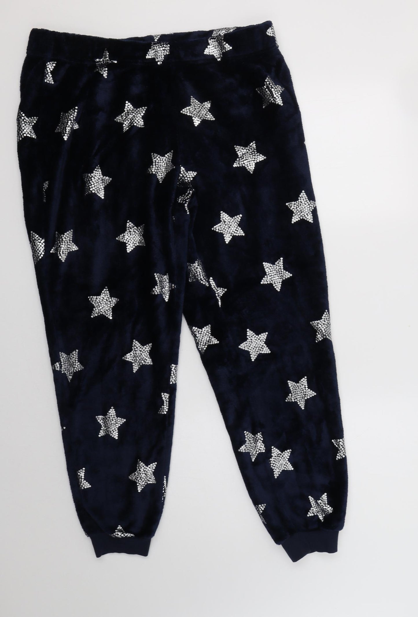 Debenhams Womens Blue Geometric Polyester  Pyjama Pants Size 18   - Star Print