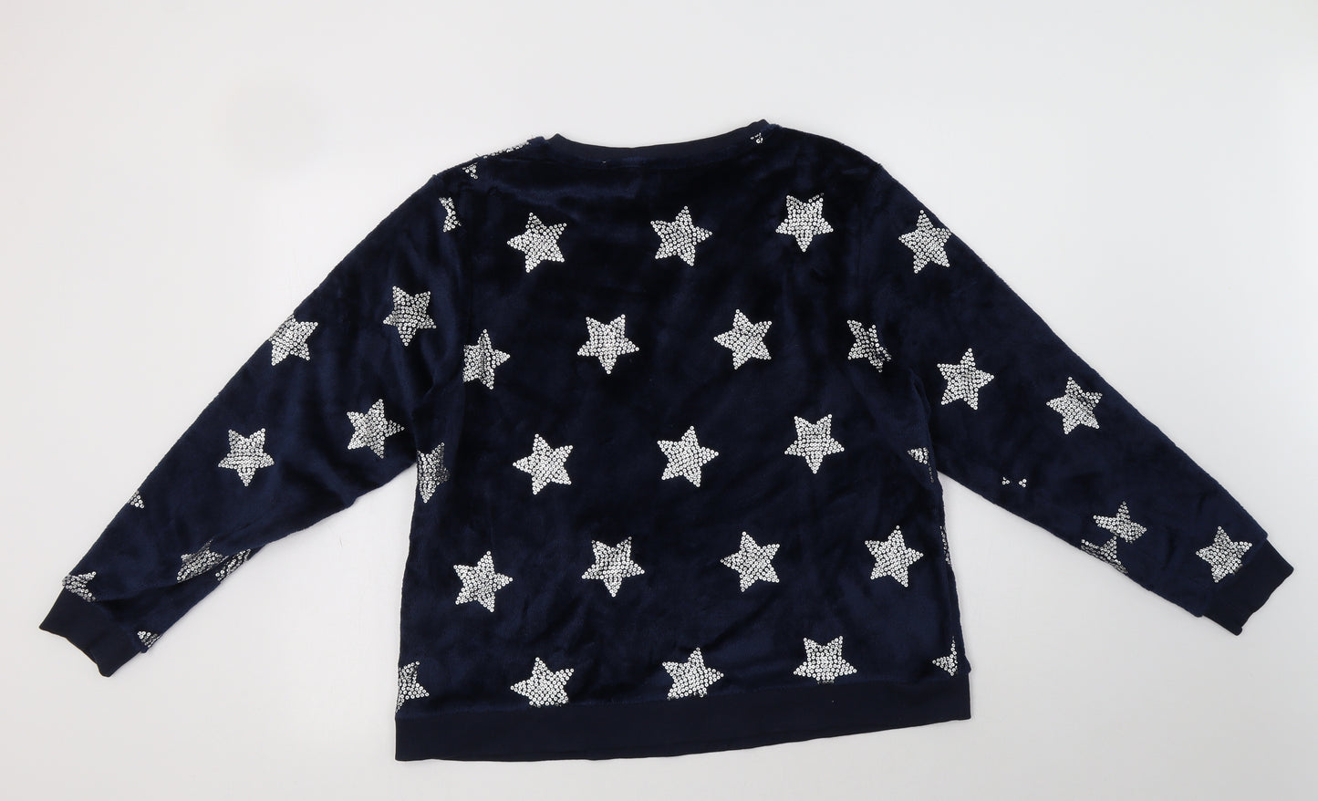Debenhams Womens Blue Geometric Polyester Top Pyjama Top Size 18   - Star Print