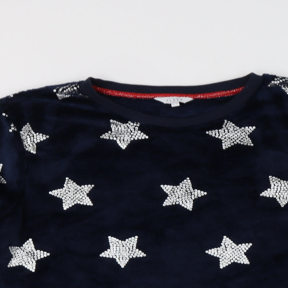 Debenhams Womens Blue Geometric Polyester Top Pyjama Top Size 18   - Star Print