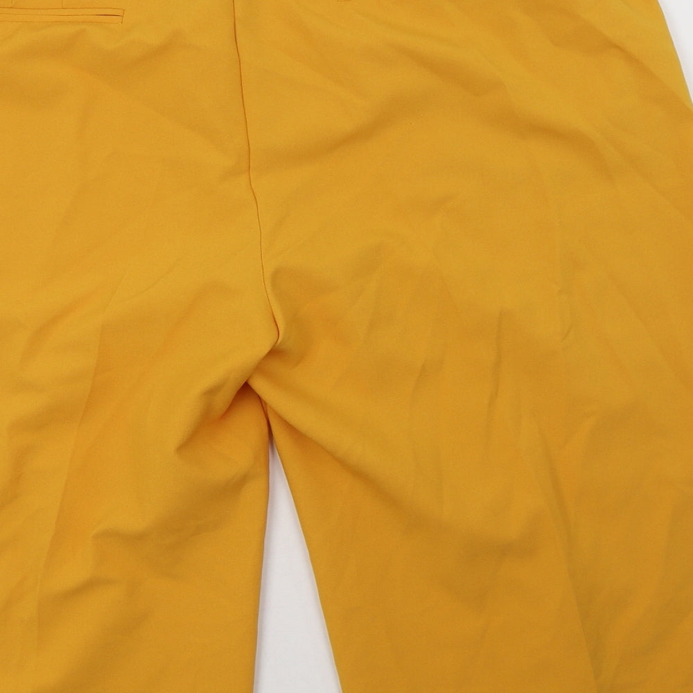 JD Williams Womens Yellow  Polyester Culotte Shorts Size 20 L18.5 in Regular Hook & Eye