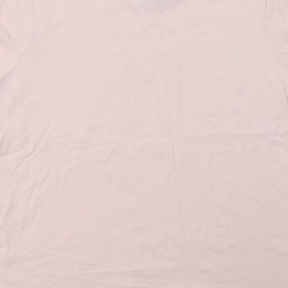 George Womens Pink  Cotton Basic T-Shirt Size 20 Crew Neck - Lyrics