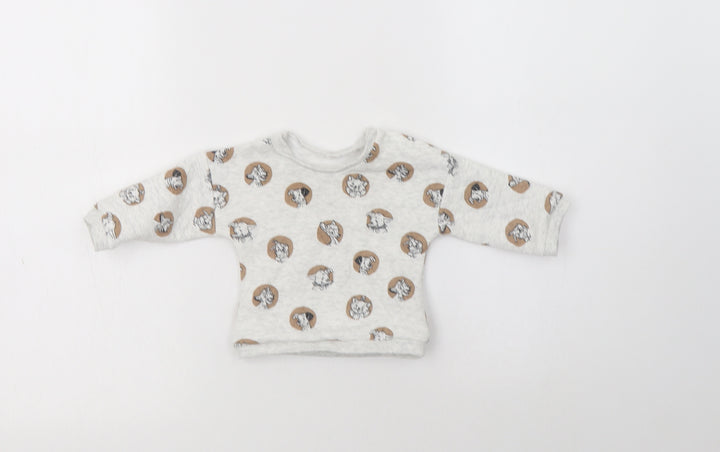 George Baby Grey Geometric Polyester Pullover Jumper Size 0-3 Months  Snap - Disney Characters