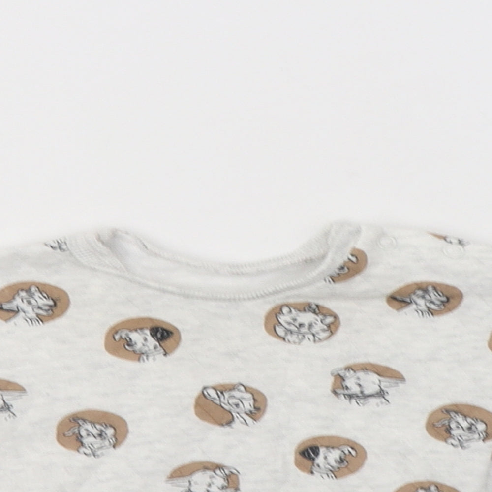 George Baby Grey Geometric Polyester Pullover Jumper Size 0-3 Months  Snap - Disney Characters