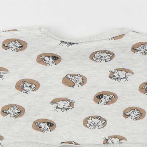 George Baby Grey Geometric Polyester Pullover Jumper Size 0-3 Months  Snap - Disney Characters