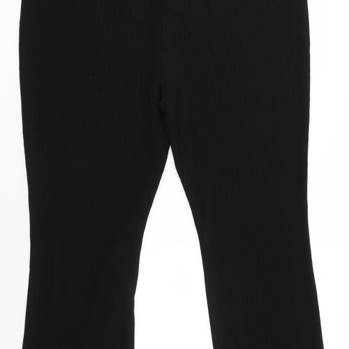Papaya Womens Black Striped  Trousers  Size 21 in L25 in Regular  - Same colour vertical pattern stripe