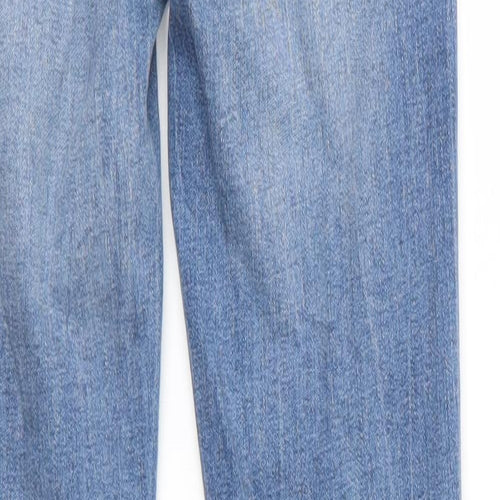 Denim Co Womens Blue  Cotton Skinny Jeans Size 4 L28 in Regular Zip - Slightly Distressed